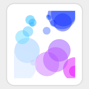 Colorful Circle Abstract Background Design Sticker